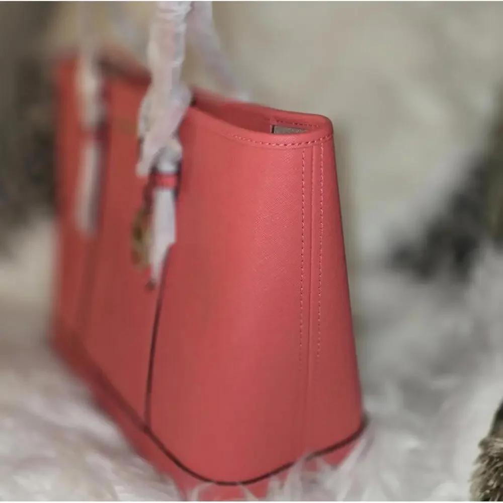 Michael Kors Jet Set Travel Saffiano Leather Tote Bag - Picture 4 of 5